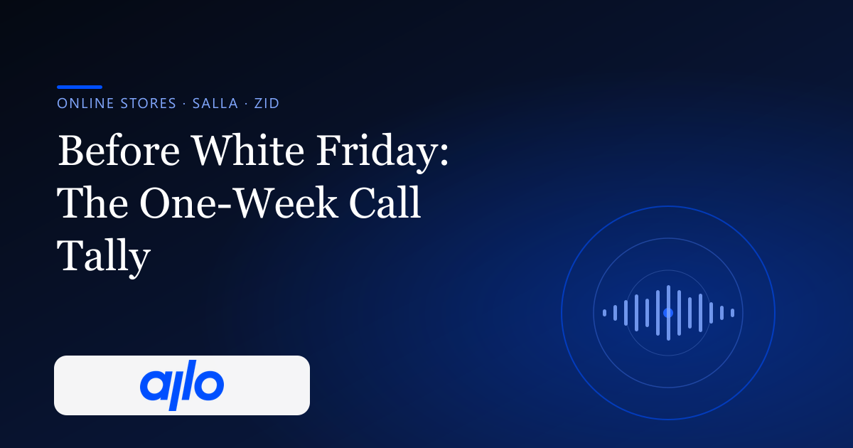 Before White Friday: The One-Week Call Tally — Modern Intelligent Solutions